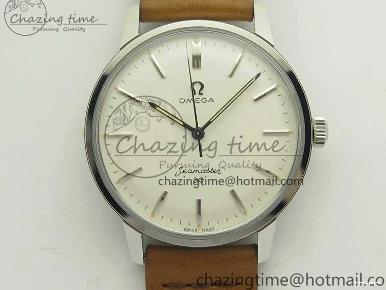 1222 Seamaster 30 1962 SS TW Best Edition White Dial On Leather Strap MIYOTA Timeless 8078